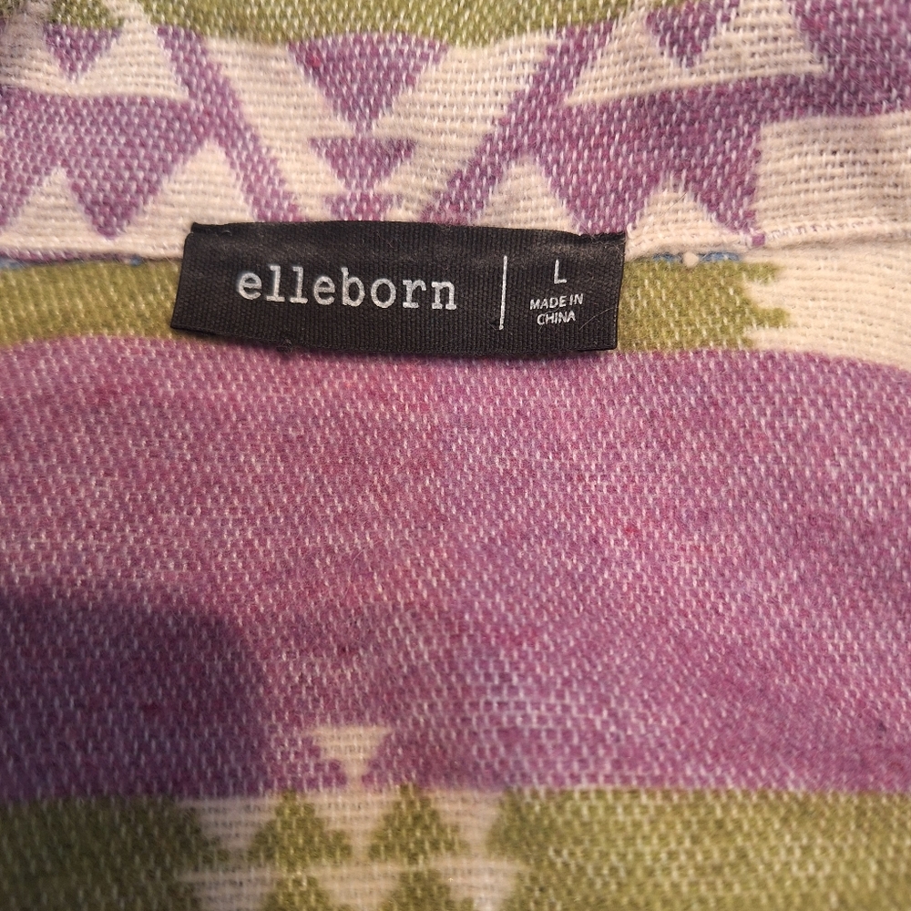 Elleborn Aztec Colorful Geometric Patterned Jacket Large - Picture 2 of 8